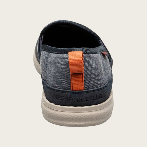 Men\'s Nunn Bush Brewski Slip On in Blue Canvas. 84981 400 main image 5
